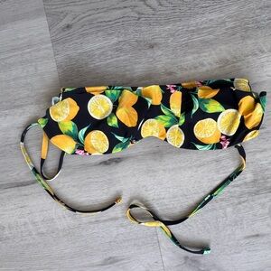 Lemon Print Bikini Top